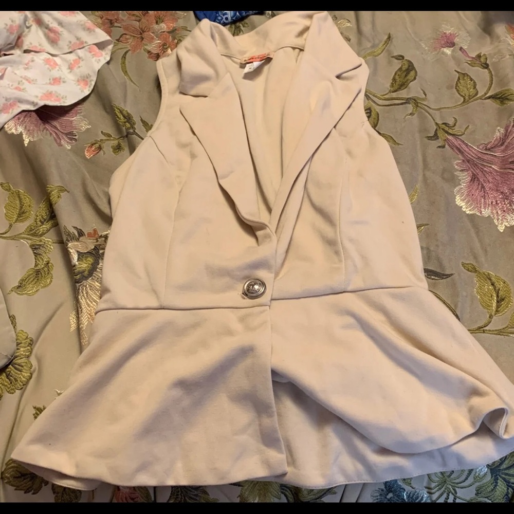 Body central sleeveless blazer sweater